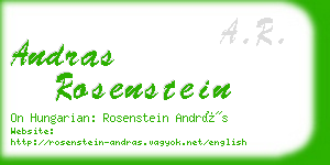 andras rosenstein business card